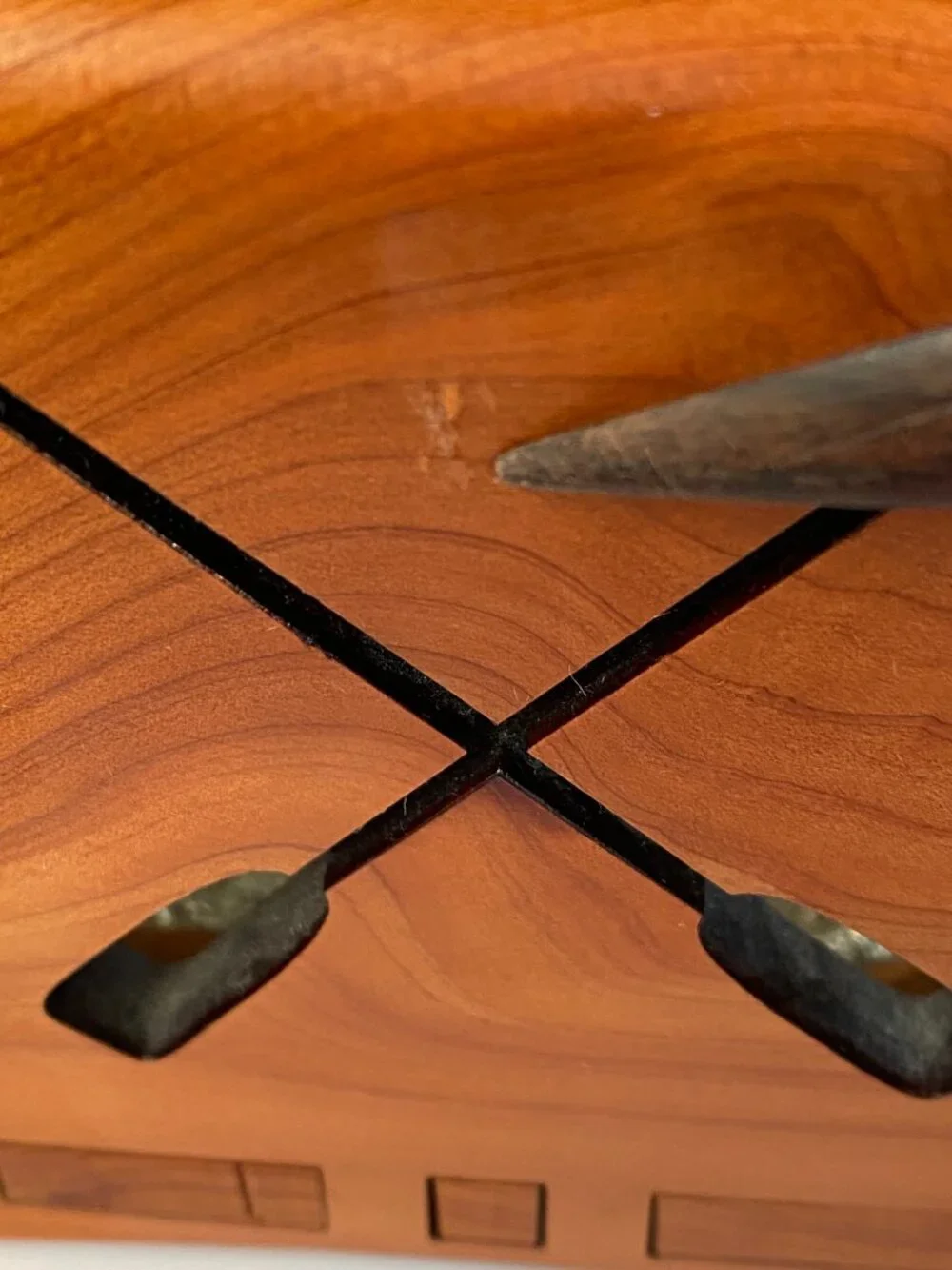 Wood You Tell Me Cedar Wood Canoe & Oars Candle Holder Cabin Decor
